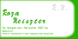 roza meiszter business card